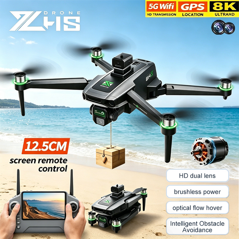 Drone Kit Tricopter - Drone Professionale ZH8 con Telecomando, Mini